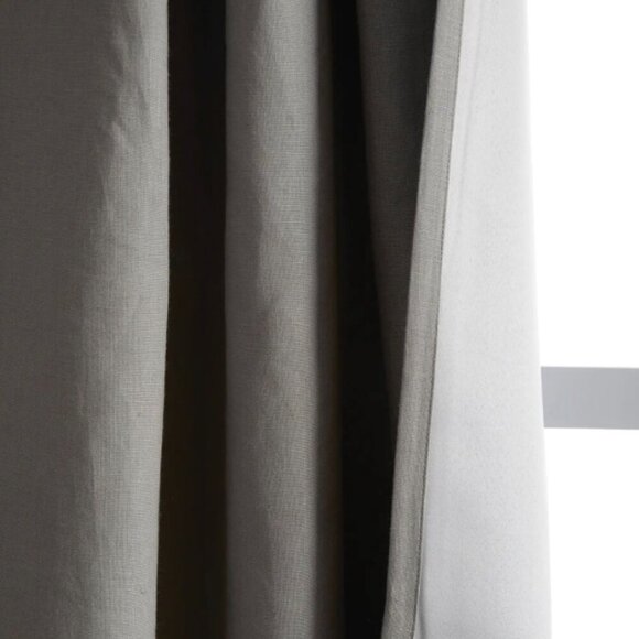 Quince European Linen Room Darkening Curtain 48X108" Gray Luxury NWOT# 13 - Picture 2 of 4